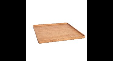 Cosy & Trendy Serveerplank - bamboe - opstaande rand - 26x26 cm - vierkant