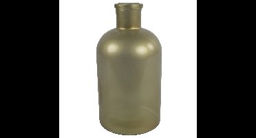 Countryfield Vaas - mat goud - glas - Apotheker fles vorm - D14 x H27 cm