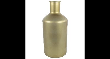 Countryfield Vaas - mat goud - glas - XXL fles vorm - D24 x H52 cm