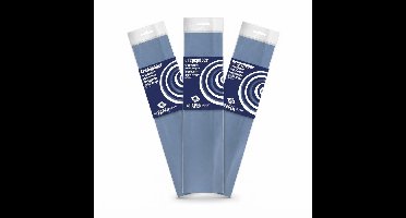 Crepe papier platte vellen - 3x - ijsblauw - 250 x 50 cm - Knutselen met papier - Knutselspullen