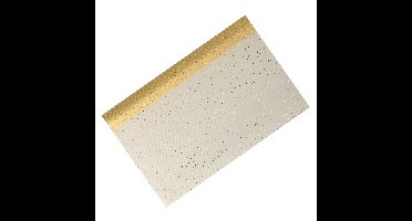 Decoratie stof/tafelloper - goud - pailletten - 38,5 x 200 cm