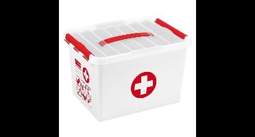 EHBO box/doos/kist met vakken 22 liter