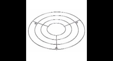 Excellent Houseware Onderzetter - zilver - metaal - Dia 20 cm - rond - pannenonderzetter