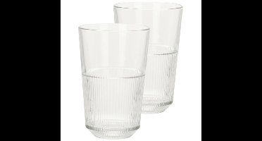 Excellent Houseware Whisky glazen - 4x - transparant - 360 ml