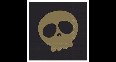 Halloween/horror doodshoofd/schedel servetten - 20x - zwart - papier - 33 cm