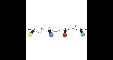 Home Deco Factory Feestverlichting lichtsnoer - 20 LED lampen - gekleurd - 1070 cm - buiten