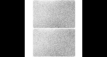 Home & Styling Luxe Tafel placemats Argenta - zilver - pvc - 43 x 28 cm