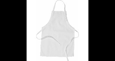 Keukenschort / kliederschort/ kookschort/ knutselschort/ kinderschort - wit - Kinderen 4/6 jaar