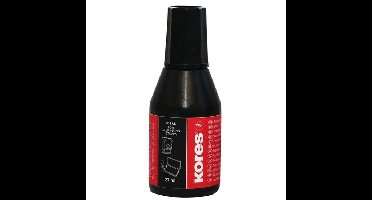 Kores Inkt - flesje navulling voor stempelkussens - zwart - 27 cm