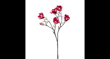 Kunstbloem Magnolia tak - 65 cm - dieproze - Kunst zijdebloemen