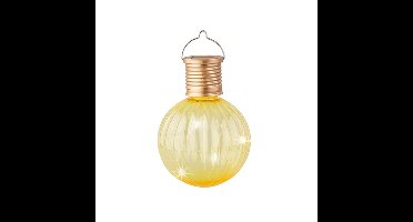 Lampion solar verlichting - geel - 11 cm - LED