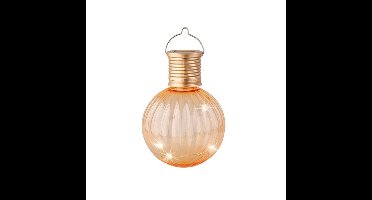 Lampion solar verlichting - oranje - 11 cm - LED