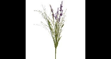 Lavendel kunsttak - kunststof - lila paars - 4 x 13 x H75 cm