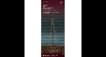 LED kerstboom met ster - verlichting - 541 leds - D80 x H180 cm - klassiek warm - buiten