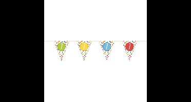 Leeftijd Vlaggenlijn - 7 jaar - verjaardag versiering - vlaggetjes slinger - 6 m - kunststof