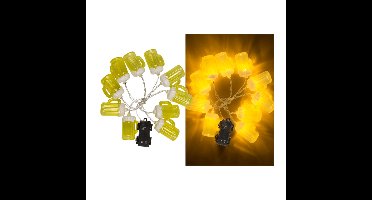 Lichtsnoer bier thema - bierpullen - 160 cm - op batterij - verlichting