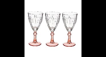 Luxe Exotic Collection Wijnglazen set 6x stuks op oranje voet 275 ml