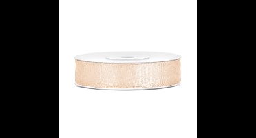 Luxe sierlint of cadeaulint - warm wit - 12 mm x 25 meter - satijn