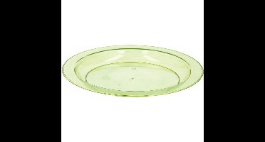Ontbijtbordjes groen 20 cm kinderservies van plastic/kunststof