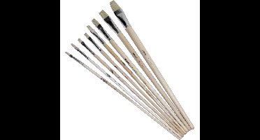 Penselen set - 8x stuks - maat 1 t/m 12 - schilder kwasten - schilderpenselen