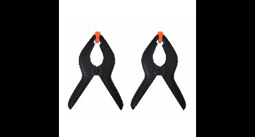 Proplus zeilklemmen/lijm klem - set 14x stuks - zwart - 15 cm - kunststof