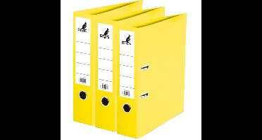 Ringband map/ordners A4 - 3x - geel - 31 x 28 x 7 cm - Documenten opbergen - Kantoorartikelen