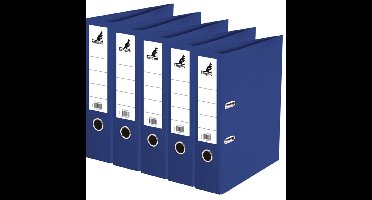 Ringband map/ordners A4 - 5x - blauw - 31 x 28 x 7 cm - Documenten opbergen - Kantoorartikelen