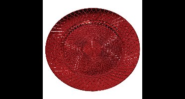 Ronde diner onderborden/kaarsenbord/plateau glimmend rood van 33 cm