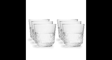 Royal Leerdam Drinkglazen Rayo - 6x stuks - glas - 270 ml - waterglazen - 8 x 8 cm