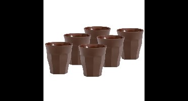 Set van 6x stuks koffie/espresso glazen bruin 90 ml Picardie