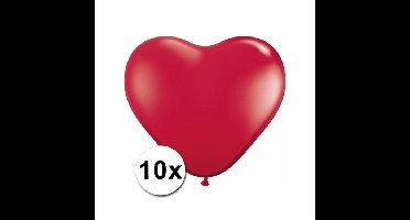 Shoppartners HSP Hartjes ballonnen - rood - 10x - ballon - 25 cm
