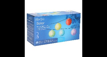 Solar lampion tuinverlichting/feestverlichting - gekleurde bollen - 450 cm - Partyverlichting