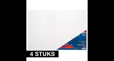 Toppoint Canvas schildersdoek - 4x - 40 x 60 cm - schilderen - doeken op frame