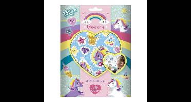 Totum unicorn raamstikkers - 60x stuks - eenhoorn/unicorn - autoraam - decoratie