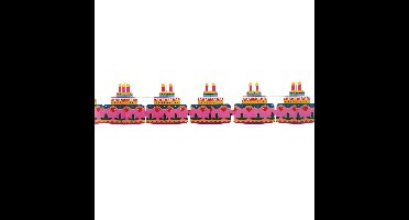 Verjaardag slinger taarten - 400 cm - papier