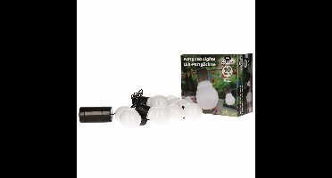 Witte feestverlichting 10 lampen - buiten/binnen feestlampjes - snoer 7.25 meter