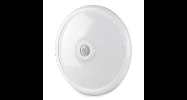 LED Plafondlamp met Sensor - 12W 900lm - 6400K daglicht wit - Rond Ø29cm - Bewegingssensor - Opbouw - Plafonniere - IP20 Voor binnen - Wit