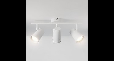 Riga - LED plafondlamp - 12 Watt 1035 Lumen - 3 spots - 4000K Neutraal wit - Draaibaar en dimbaar - GU10 - Kantelbaar - Plafondspot - IP20 Voor binnen - Wit
