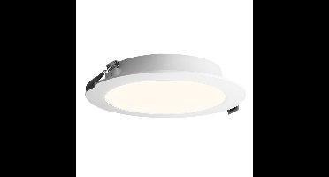 LED Downlight ECO - inbouwspot - mini LED paneel - 18 Watt 1820 lumen - Rond - 2700K warm wit - diameter 220mm - plat 27mm