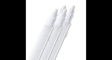 Set van 4 Q-Series LED TL Armaturen 150cm - 48 Watt 5760 Lumen vervangt 192 Watt - 120lm/W - 6500K daglicht wit licht - Gereedschapsloos Koppelbaar - IK08 - IP65 Waterdicht - Tri-proof plafondverlichting