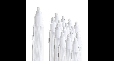 Set van 16 Q-Series LED TL Armaturen 150cm - 48 Watt 5760 Lumen vervangt 192 Watt - 120lm/W - 6500K daglicht wit licht - Gereedschapsloos Koppelbaar - IK08 - IP65 Waterdicht - Tri-proof plafondverlichting