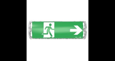 Salus LED Noodverlichting met accu - Autotest - wand-/plafondmontage - 3 Watt 6500K - IP65 Waterdicht - Incl. pictogram met vluchtwegaanduiding