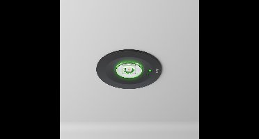 Mirian - LED Noodverlichting inbouwspot Zwart - IP20 voor binnen - 1,2 Watt 130 Lumen - 3 uur noodaccu - Noodaccu plafondspot - Autotest fuctie
