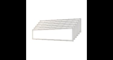 6x LED Paneel - 30x120 cm - 36 Watt - 4860lm (135lm/W) - 4000K neutraal wit - Flikkervrij - UGR19 - 5 jaar garantie