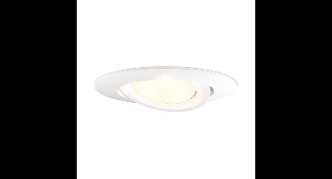 Lugo LED Inbouwspot - Wit - Dimbaar - 5 Watt 450 Lumen - 2700K Warm Wit Licht - Kantelbaar - IP65 - Voor Binnen & Buiten