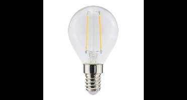 LED Filament lamp E14 - 2,5 Watt 250 Lumen - G45 vorm - 2700K Warmwit licht - Dimbaar - Helder glas