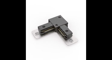 Taros - L-vorm Koppelstuk - 1-fase railverlichting - Zwart - 3 jaar garantie