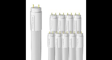 Set van 10 LED TL Buizen 150cm - T8 G13 fitting - 15,5 Watt 2480 lumen (160lm/W) - 3000K warm wit - Flikkervrij