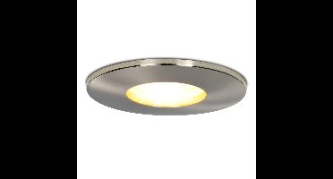 Vegas - LED Inbouwspots - 4 Watt 345 lumen - 2700K Warm wit - GU10 - Dimbaar - Rond - IP44 voor badkamer, buiten en binnen - RVS
