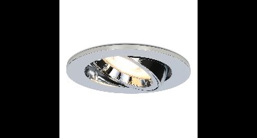 Maya LED inbouwspot - 4 Watt 345 lumen - 2700K Warm wit - GU10 - Dimbaar - Rond - Kantelbaar - IP20 voor binnen - Chroom